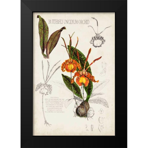 Orchid Field Notes IV Black Modern Wood Framed Art Print by McCavitt, Naomi