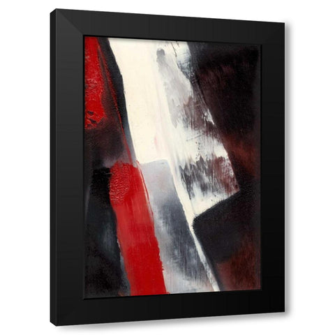Red Streak I Black Modern Wood Framed Art Print with Double Matting by Gordon, Sharon