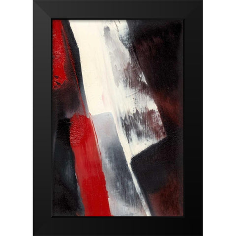 Red Streak I Black Modern Wood Framed Art Print by Gordon, Sharon