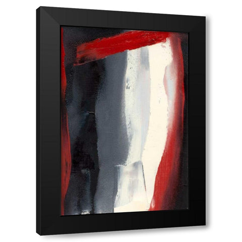 Red Streak II Black Modern Wood Framed Art Print by Gordon, Sharon
