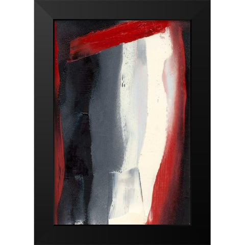 Red Streak II Black Modern Wood Framed Art Print by Gordon, Sharon
