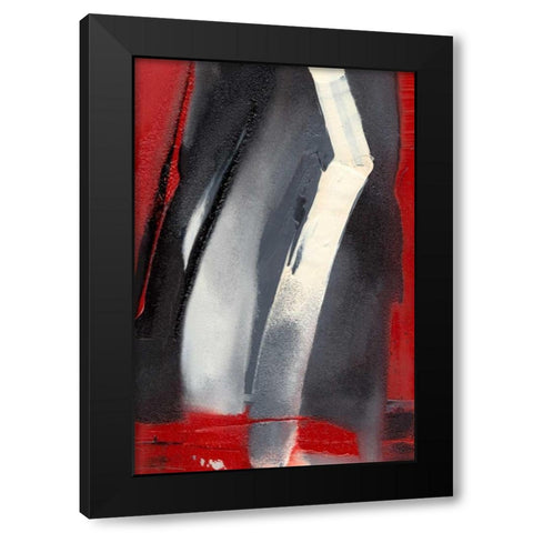 Red Streak III Black Modern Wood Framed Art Print by Gordon, Sharon