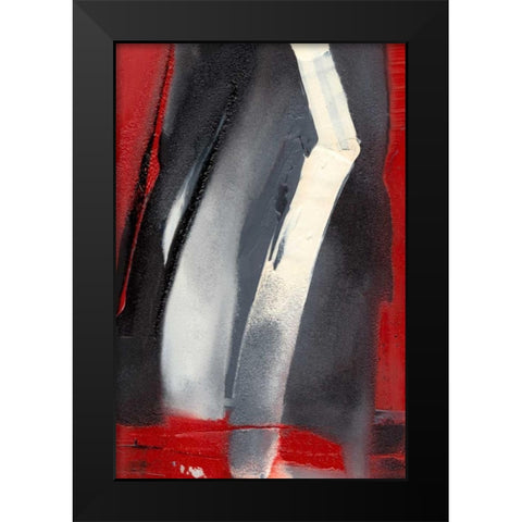 Red Streak III Black Modern Wood Framed Art Print by Gordon, Sharon
