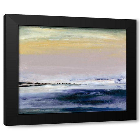 Amethyst Horizon Black Modern Wood Framed Art Print by Gordon, Sharon