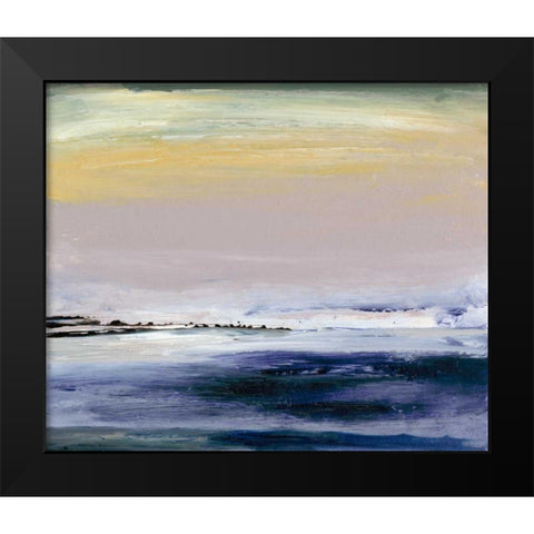 Amethyst Horizon Black Modern Wood Framed Art Print by Gordon, Sharon