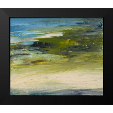 Rivers Edge Black Modern Wood Framed Art Print by Gordon, Sharon