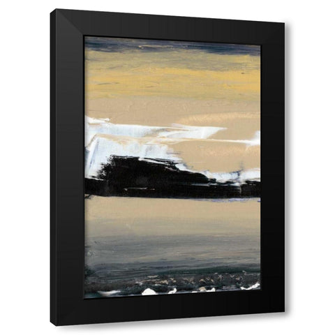 Glide VII Black Modern Wood Framed Art Print by Gordon, Sharon