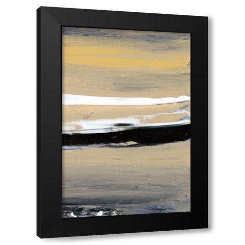 Glide VIII Black Modern Wood Framed Art Print with Double Matting by Gordon, Sharon