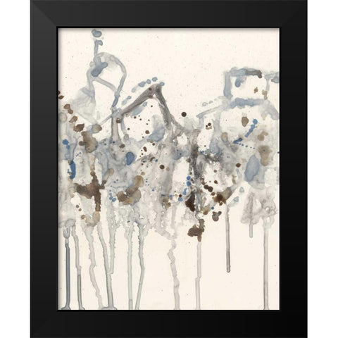 Neutral Splash II Black Modern Wood Framed Art Print by Goldberger, Jennifer
