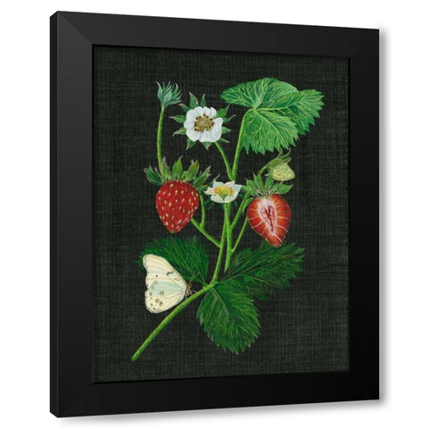 Strawberry Fields I Black Modern Wood Framed Art Print with Double Matting by Wang, Melissa