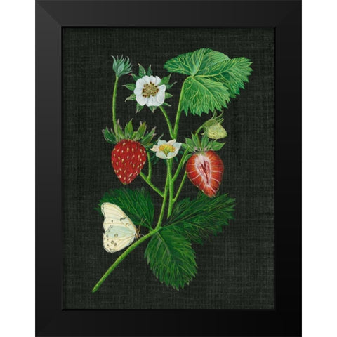 Strawberry Fields I Black Modern Wood Framed Art Print by Wang, Melissa