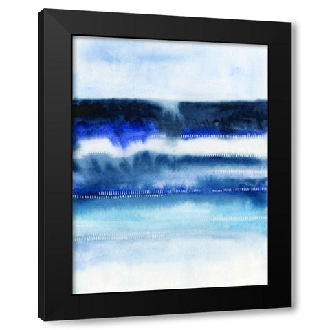 Shorebreak Abstract I Black Modern Wood Framed Art Print with Double Matting by Popp, Grace