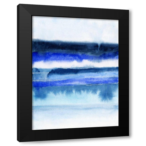 Shorebreak Abstract II Black Modern Wood Framed Art Print by Popp, Grace