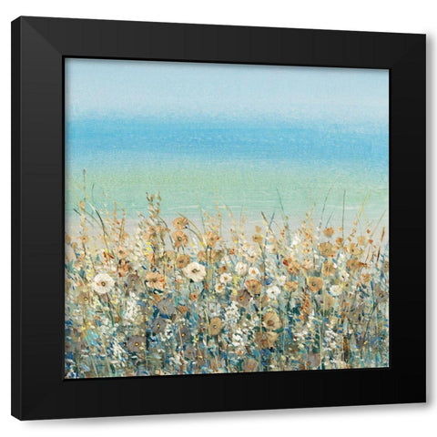 Shoreline Flowers II Black Modern Wood Framed Art Print by OToole, Tim