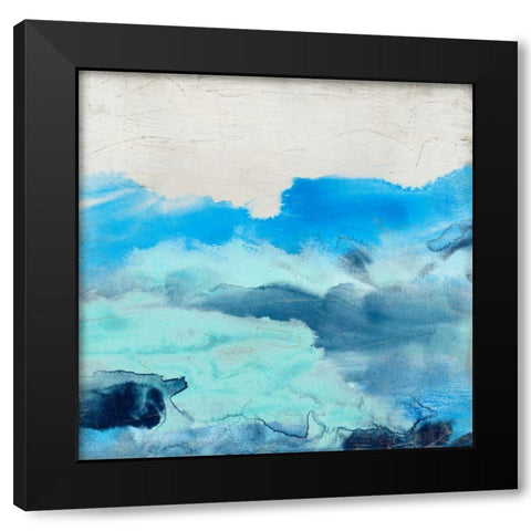 Breakers II Black Modern Wood Framed Art Print by Vess, June Erica