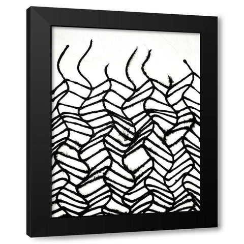 Linear Effervescense II Black Modern Wood Framed Art Print with Double Matting by Willett, Michael