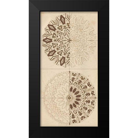 Sacred Geometry Sketch I Black Modern Wood Framed Art Print by McCavitt, Naomi