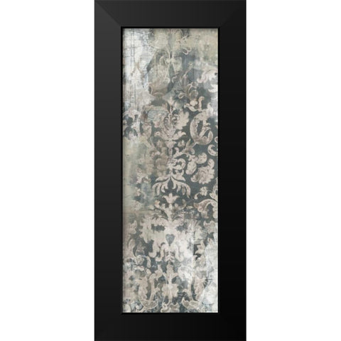 Weathered Damask Panel I Black Modern Wood Framed Art Print by Vess, June Erica