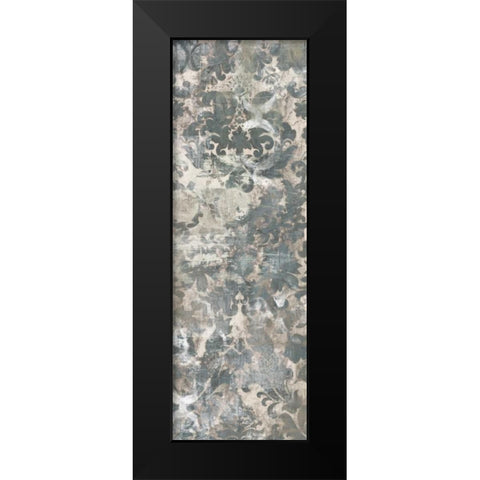 Weathered Damask Panel II Black Modern Wood Framed Art Print by Vess, June Erica