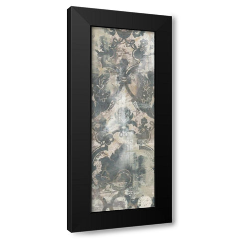 Weathered Damask Panel IV Black Modern Wood Framed Art Print with Double Matting by Vess, June Erica