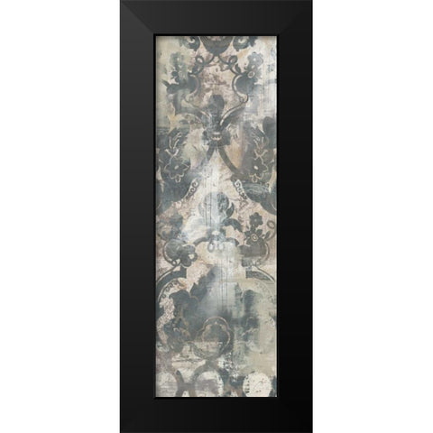 Weathered Damask Panel IV Black Modern Wood Framed Art Print by Vess, June Erica