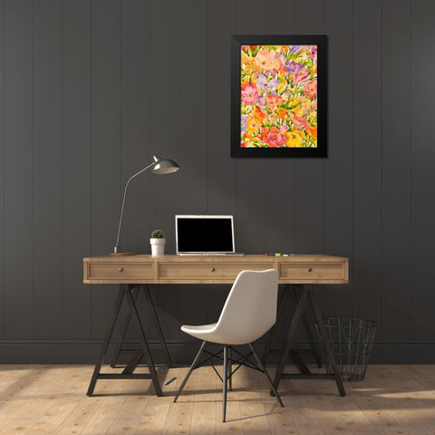 Wildflower Study I Black Modern Wood Framed Art Print by OToole, Tim