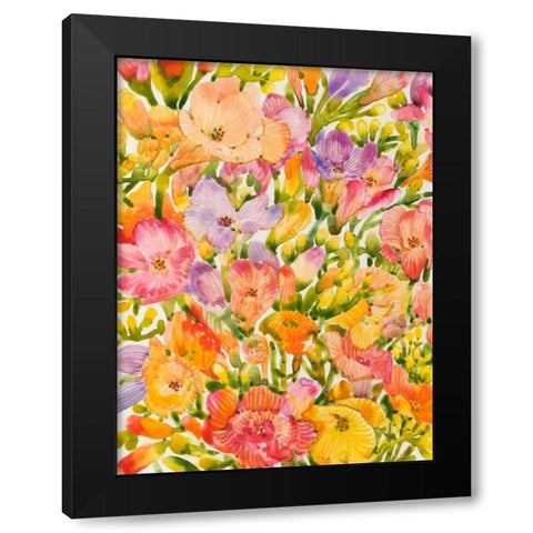 Wildflower Study I Black Modern Wood Framed Art Print by OToole, Tim
