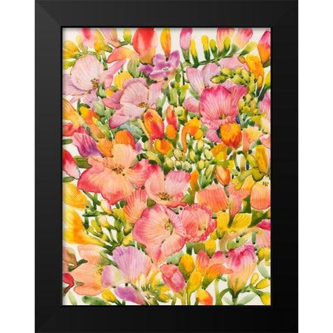 Wildflower Study II Black Modern Wood Framed Art Print by OToole, Tim