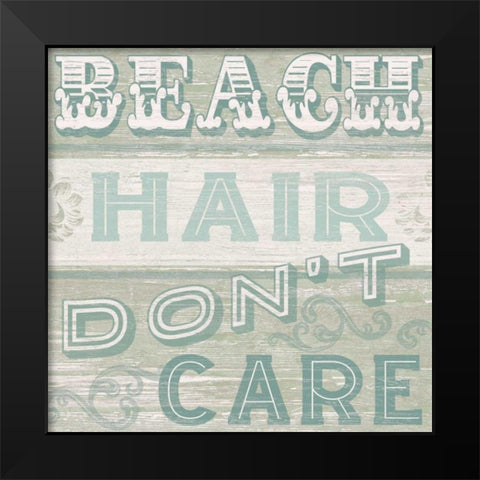 A Little Beachy I Black Modern Wood Framed Art Print by Vess, June Erica