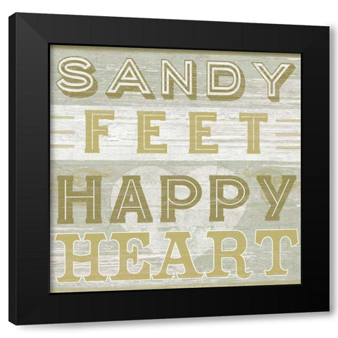 A Little Beachy III Black Modern Wood Framed Art Print with Double Matting by Vess, June Erica