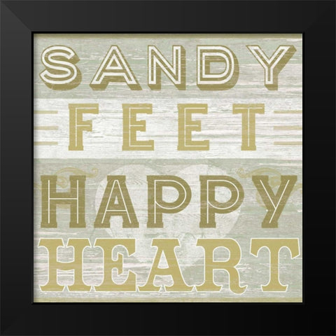 A Little Beachy III Black Modern Wood Framed Art Print by Vess, June Erica