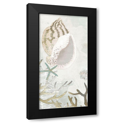 Golden Reef Panel II Black Modern Wood Framed Art Print with Double Matting by Vess, June Erica