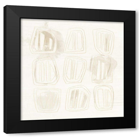 Neutral Logic II Black Modern Wood Framed Art Print by Vess, June Erica