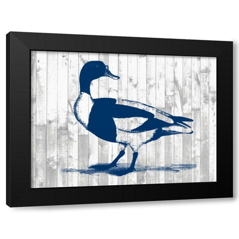 Woodgrain Fowl III Black Modern Wood Framed Art Print with Double Matting by Goldberger, Jennifer
