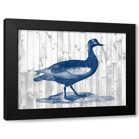 Woodgrain Fowl IV Black Modern Wood Framed Art Print with Double Matting by Goldberger, Jennifer