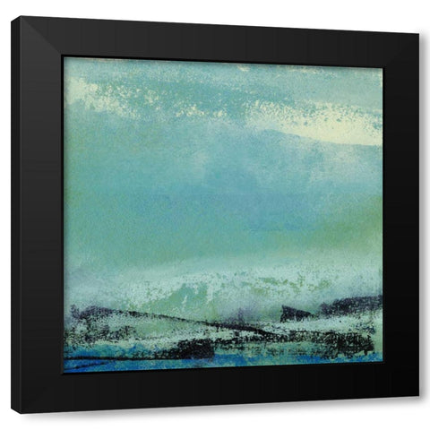 Origin Abstract V Black Modern Wood Framed Art Print with Double Matting by Gordon, Sharon