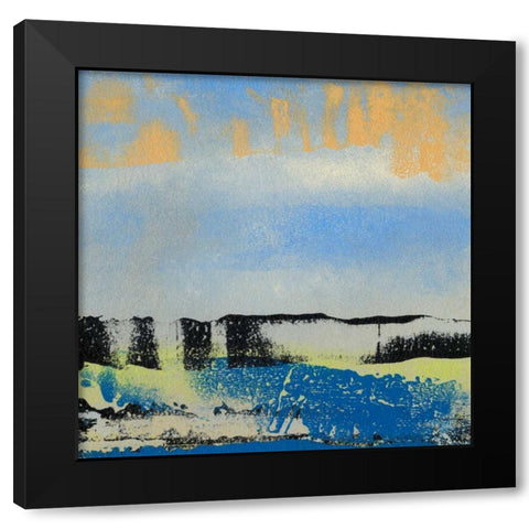 Origin Abstract VII Black Modern Wood Framed Art Print with Double Matting by Gordon, Sharon