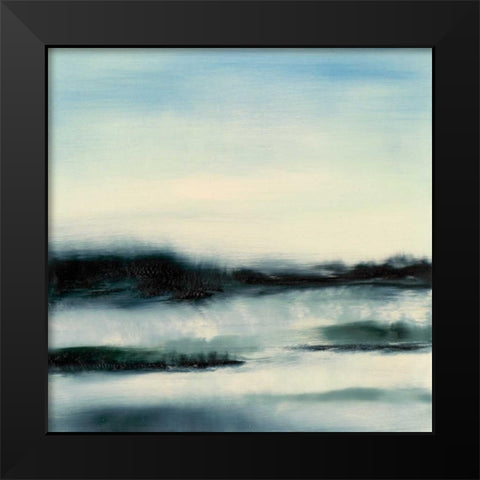 Aqueous Scape  Black Modern Wood Framed Art Print by Gordon, Sharon