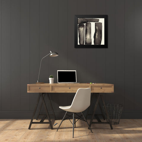 Diverge II Black Modern Wood Framed Art Print by Gordon, Sharon