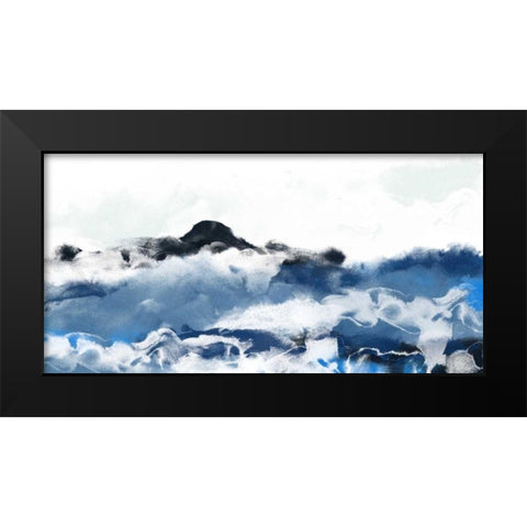 Sea Surface I Black Modern Wood Framed Art Print by Vess, June Erica