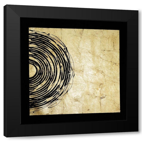 Gold Eclipse II Black Modern Wood Framed Art Print with Double Matting by Guthrie, Jenna