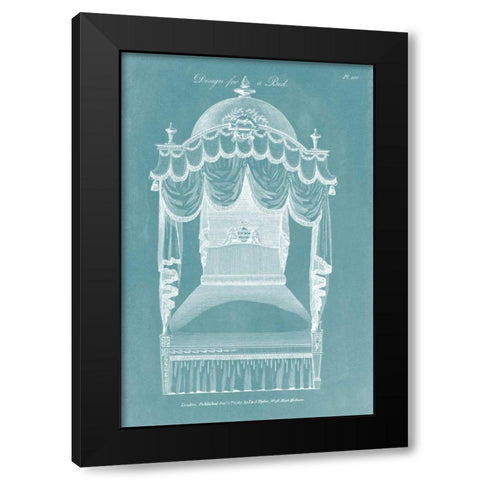 Design for a Bed III Black Modern Wood Framed Art Print with Double Matting by Hepplewhite