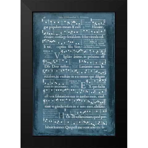 Graphic Songbook I Black Modern Wood Framed Art Print by Unknown