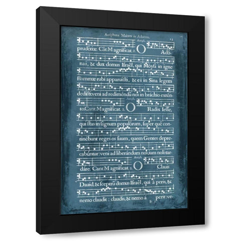 Graphic Songbook III Black Modern Wood Framed Art Print with Double Matting by Unknown