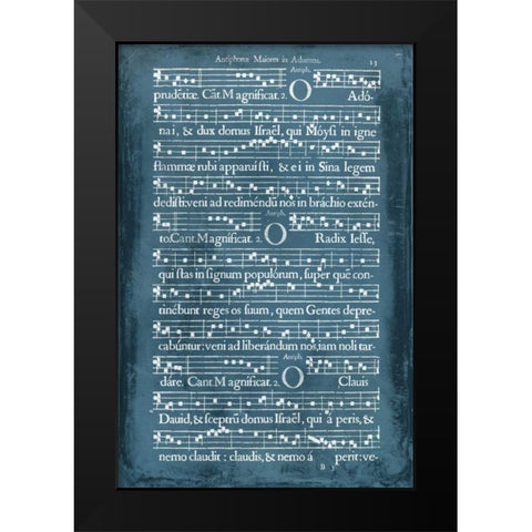 Graphic Songbook III Black Modern Wood Framed Art Print by Unknown