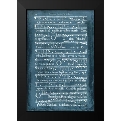 Graphic Songbook IV Black Modern Wood Framed Art Print by Unknown