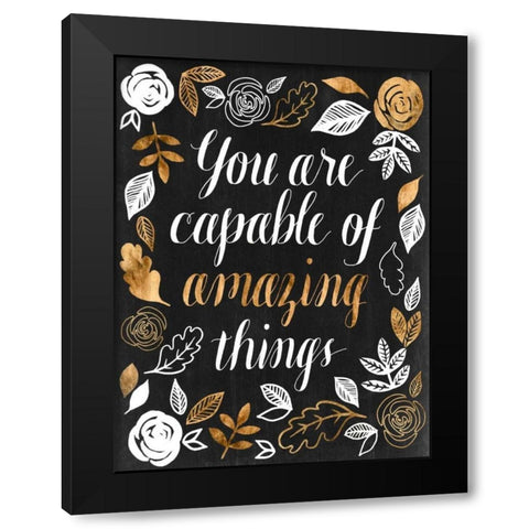 Girl Power I Black Modern Wood Framed Art Print with Double Matting by Popp, Grace