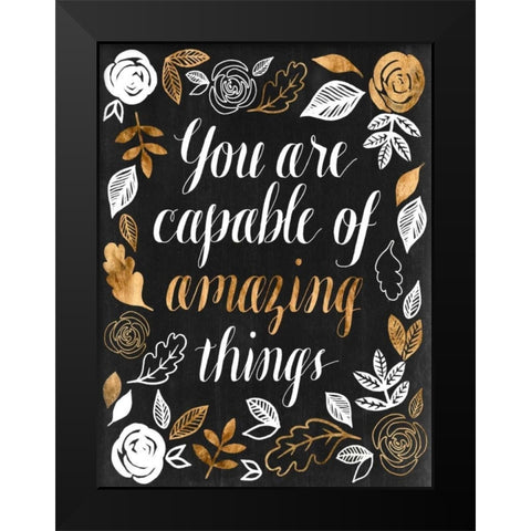 Girl Power I Black Modern Wood Framed Art Print by Popp, Grace