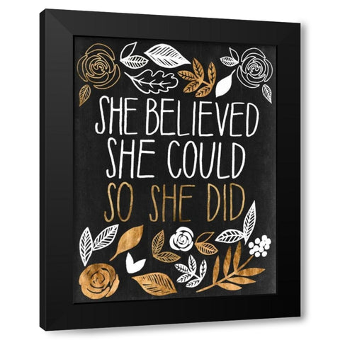 Girl Power III Black Modern Wood Framed Art Print with Double Matting by Popp, Grace