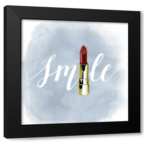 Lets Makeup IV Black Modern Wood Framed Art Print with Double Matting by Popp, Grace